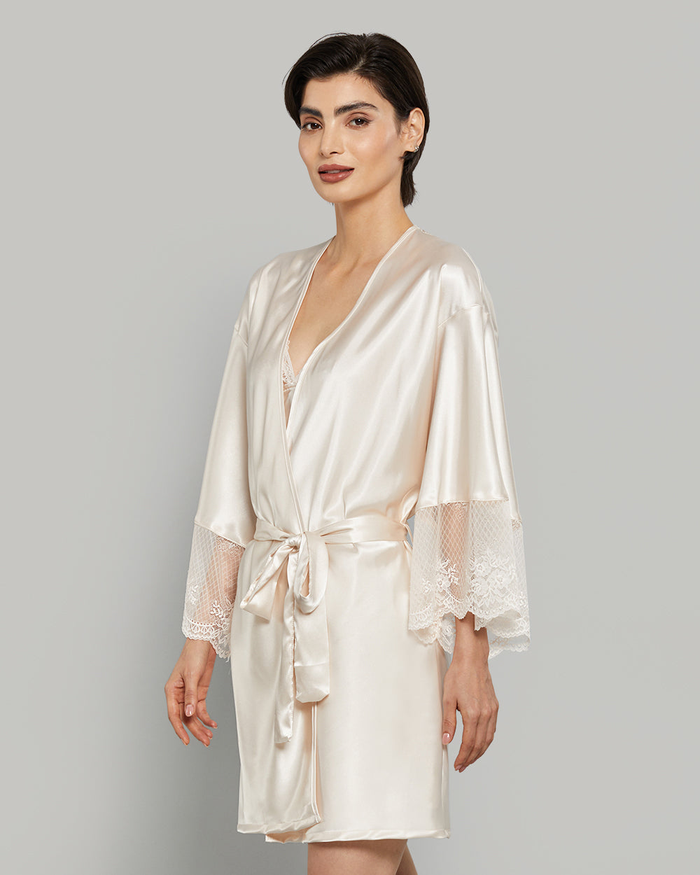 LA SENZA SATIN SEXY ROBE 2PYO / S/M