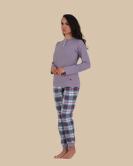 LA SENZA FLUFFLY FLANNEL CASUAL PAJAMA SET H8A1 / S