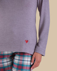 LA SENZA FLUFFLY FLANNEL CASUAL PAJAMA SET H8A1 / S