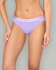 LA SENZA RX THONG KNOCKOUT LOGO LIGHT BLUE PANTIES PURPLE / S