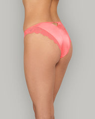 LA SENZA MONTREAL LACE SCOOP CHEEKY PANTY RED / S