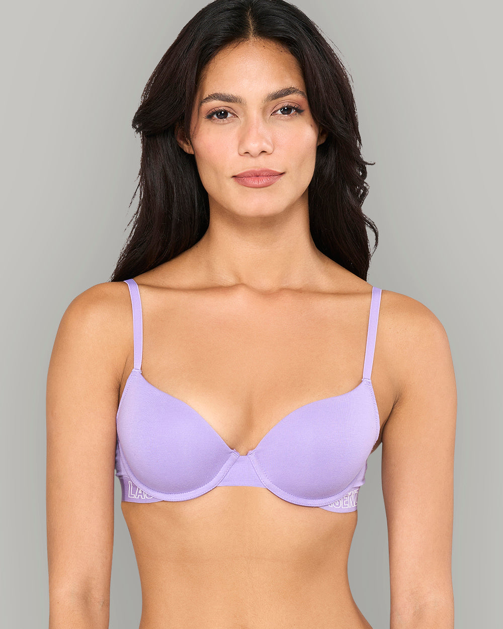 LA SENZA ESSENTIALS DEMI KNOCKOUT LOGO CTN PURPLE / 34B