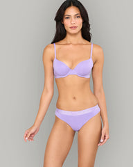 LA SENZA ESSENTIALS DEMI KNOCKOUT LOGO CTN PURPLE / 34B