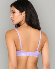 LA SENZA ESSENTIALS DEMI KNOCKOUT LOGO CTN PURPLE / 34B