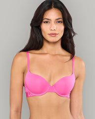 LA SENZA ESSENTIALS LL DEMI KNOCKOUT LOGO CTN DRK PINK / 34B