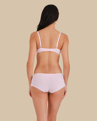 ESSENTIALS BOYSHORT COTTON - SKINNY LOGO PINK-A-BOO / M