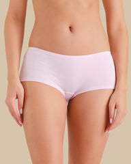 ESSENTIALS BOYSHORT COTTON - SKINNY LOGO PINK-A-BOO / M