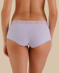 ESSENTIALS BOYSHORT ESSENTIALS 6CM TRIM LAVENDER CAKE / M
