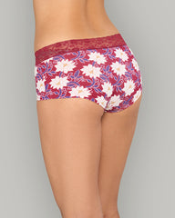 LA SENZA PRINTED BOYSHORT ESSENTIALS WITH 6CM TRIM MULTICOLOR / S