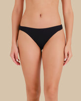 ESSENTIALS BIKINI SEMI SHEER RIB SMOULDER BLACK / M