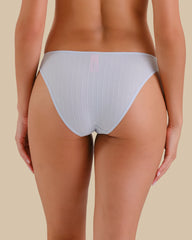 ESSENTIALS BIKINI SEMI SHEER RIB VISTA BLUE 24M / M