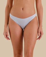 ESSENTIALS BIKINI SEMI SHEER RIB VISTA BLUE 24M / M