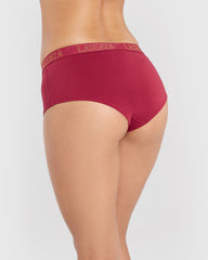 La Senza Cotton Boyshort Panty with Logo Band RED / M