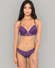 LA SENZA ESSENTIALS PURPLE BOYSHORT LUREX KNOCKOUT LOGO CTN PURPLE / S