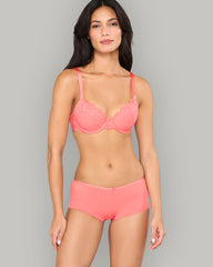 LA SENZA US SALMON BOYSHORT MODAL WITH BOW RED / S