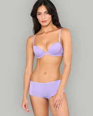 LA SENZA US PASTEL BOYSHORT MODAL WITH BOW PURPLE / S