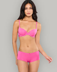 LA SENZA US PINK BOYSHORT MODAL WITH BOW DRK PINK / S