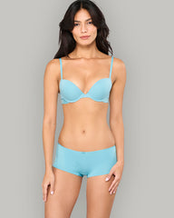 LA SENZA US AQUA GREEN BOYSHORT MODAL WITH BOW BLUE / S