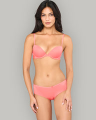 LA SENZA US SALMON HIPSTER MODAL WITH BOW RED / S