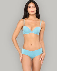 LA SENZA US AQUA GREEN HIPSTER MODAL WITH BOW BLUE / S