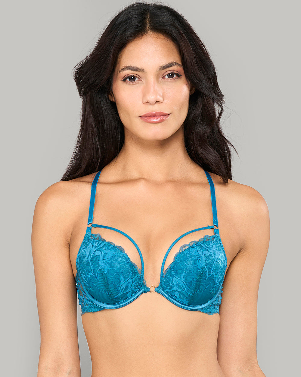 BONDAGE CHIC PUSH-UP – LA SENZA PARISIAN EDGE TEAL / 34B