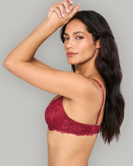 GILDED GLAM BRA – LA SENZA PARISIAN COLLECTION DRK RED / 34B