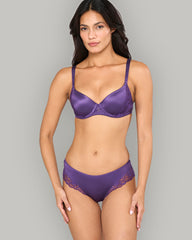 LA SENZA PARISIAN SMOOTH CUP SLING BRA PURPLE / 34B