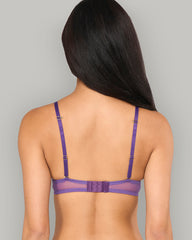 LA SENZA PUSH UP PLUNGE PARISIAN WITH TRINKET CENTRE FRONT PURPLE / 34B