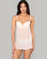 LA SENZA DEMI LACE TEDDY WITH CENTER TRINKET DETAIL IVORY / S