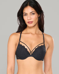 LA SENZA MONTREAL CUPS BONDAGE FT BRA BLACK / 34B