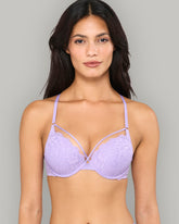 LA SENZA PUSH UP PLUNGE MONTREAL CUPS BONDAGE FT BRA PURPLE / 34B