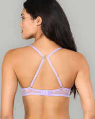 LA SENZA PUSH UP PLUNGE MONTREAL CUPS BONDAGE FT BRA PURPLE / 34B