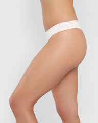 La Senza Thong Panty With Logo Trim Ivory / M