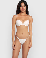 La Senza Cheeky Panty With Logo Trim Ivory / M