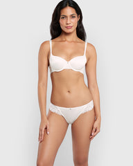 La Senza High Leg Lace Thong Ivory / M