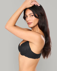 LA SENZA FABLE LACE TRINKET DETAIL BRA BLACK / 34B