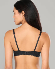 LA SENZA FABLE LACE TRINKET DETAIL BRA BLACK / 34B