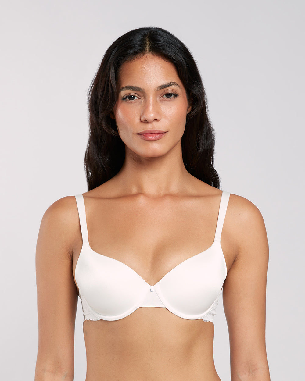 La Senza Lightly Lined Full Coverage Bra With Lace Ivory / 34B