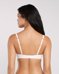 La Senza Lightly Lined Full Coverage Bra With Lace Ivory / 34B