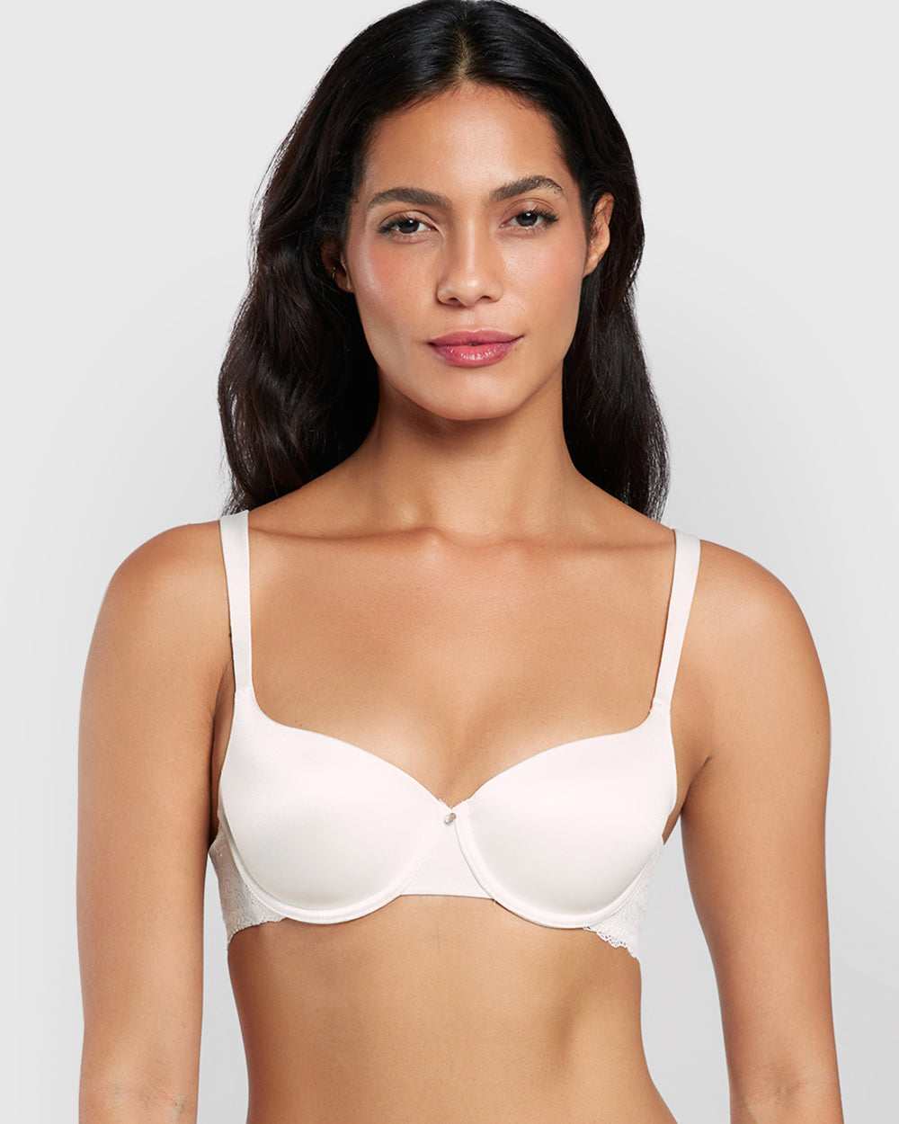 La Senza Lightly Lined Balconette Bra With Lace Ivory / 34B