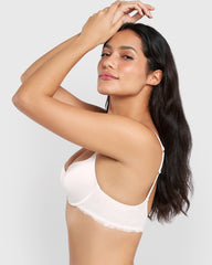 La Senza Lightly Lined Balconette Bra With Lace Ivory / 34B