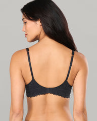 LA SENZA BALCONETTE FABLE BRA WITH TRINKET BLACK / 34B