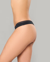 LA SENZA ESSENTIALS THONG WITH ELEMENTAL TRIM DETAILING BLACK / S