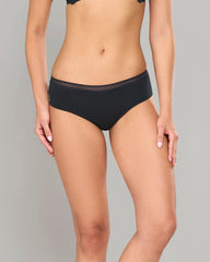 LA SENZA ESSENTIALS HIPSTER WITH ELEMENTAL TRIM BLACK / S