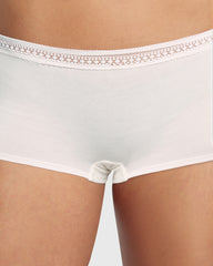 La Senza Boyshort Panty With Elemental Lace Ivory / M