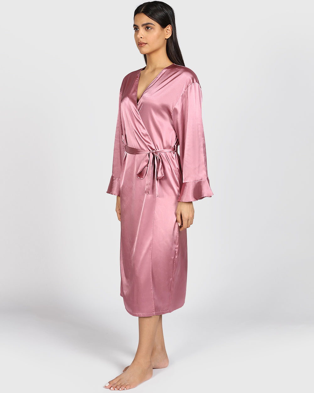 La Senza Sexy Sleep Satin Robe SHEER MAUVE / S/M La Senza Sexy Sleep Satin Robe SHEER MAUVE / S/M