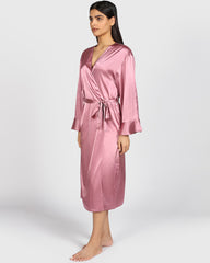 La Senza Sexy Sleep Satin Robe SHEER MAUVE / S/M