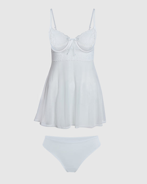 La Senza Unlined Balconette Babydoll With A Bow