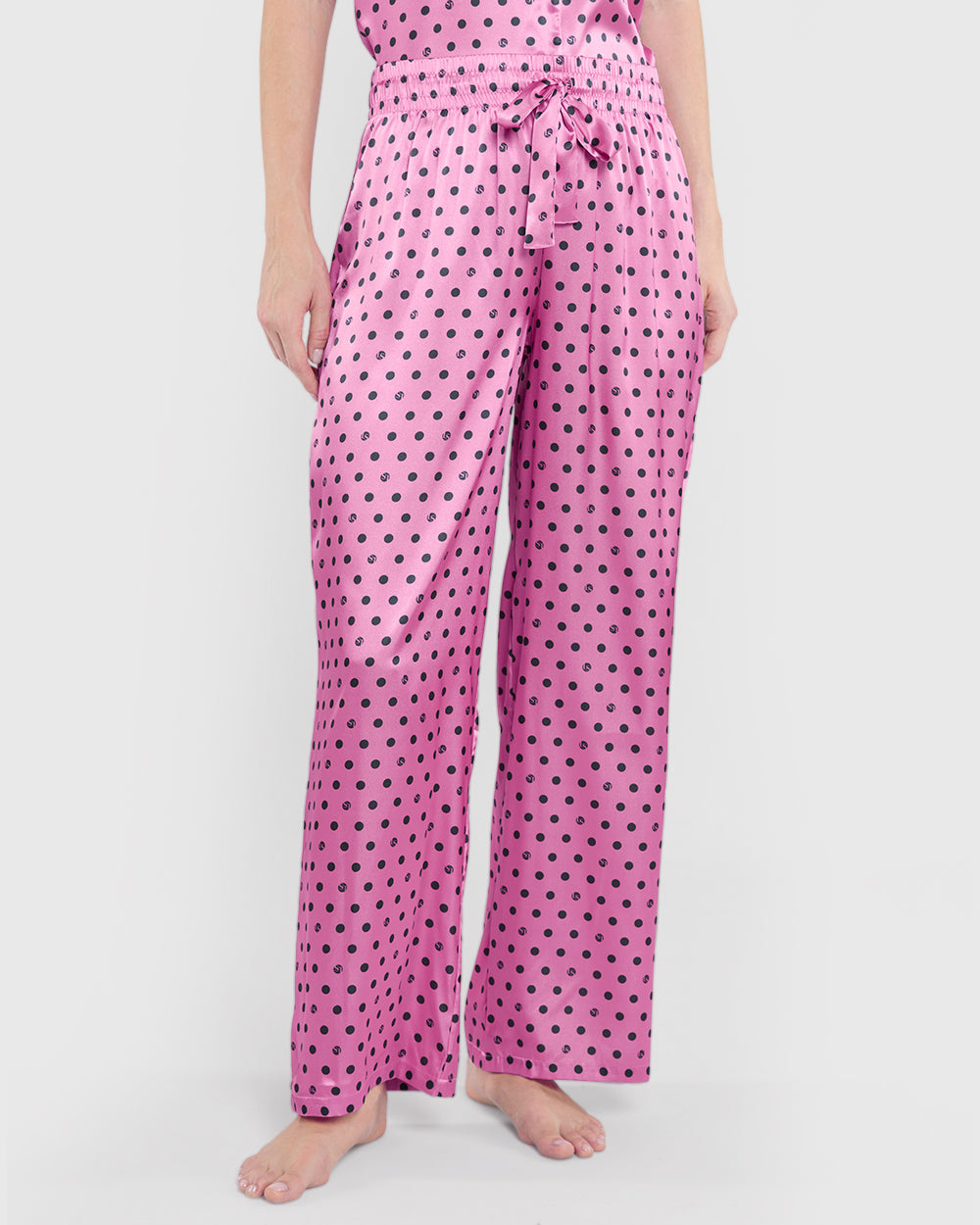 La Senza Sleep Unlined Printed Satin Drawstring Pant Multicolor / M