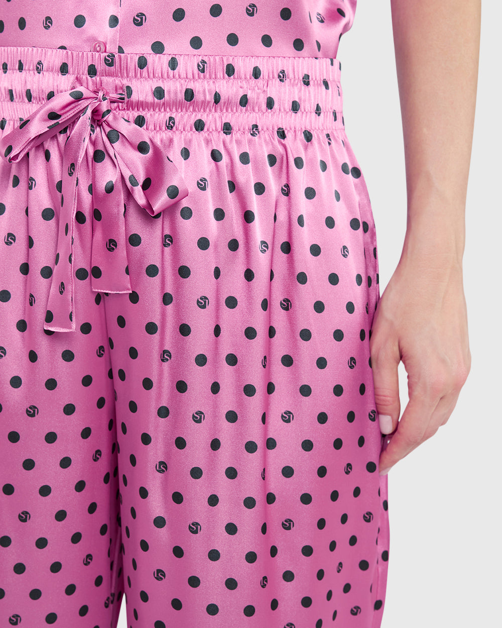 La Senza Sleep Unlined Printed Satin Drawstring Pant Multicolor / M La Senza Sleep Unlined Printed Satin Drawstring Pant Multicolor / M